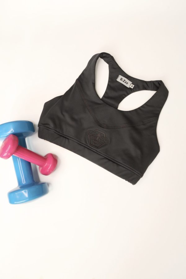 Dark Grey Compression sports Bra