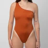 One Shoulder Cinnamon Swimsuit