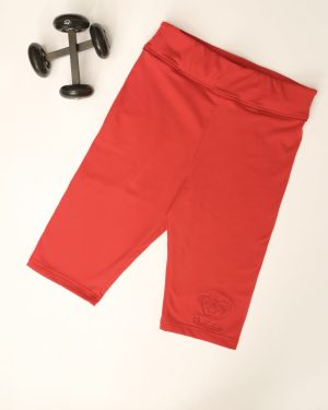 Red Sport Short Leggings