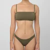 Two-Piece Army Green Swimsuit