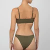 Two-Piece Army Green Swimsuit - Image 3