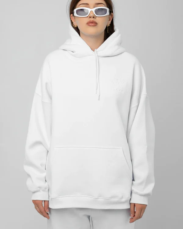 White Unisex Oversized Hoodie