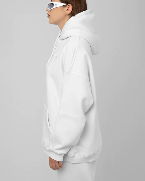 White Unisex Oversized Hoodie - Image 3