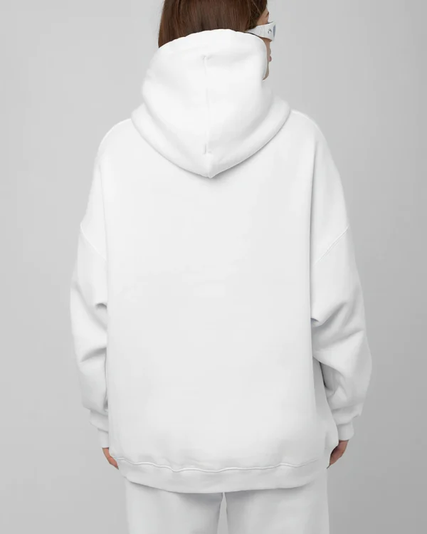 White Unisex Oversized Hoodie - Image 4