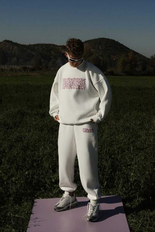 Bubbly White Unisex Pants - Image 2