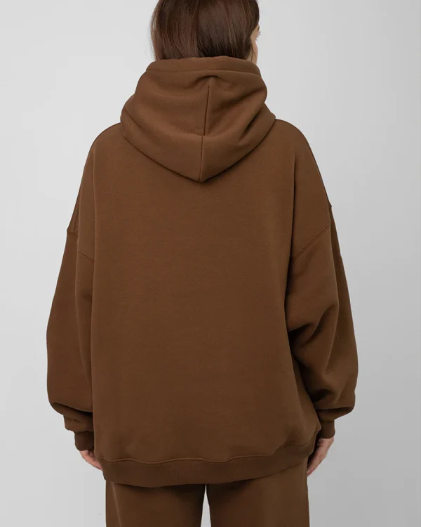 Brown Unisex Oversized Hoodie - Image 4