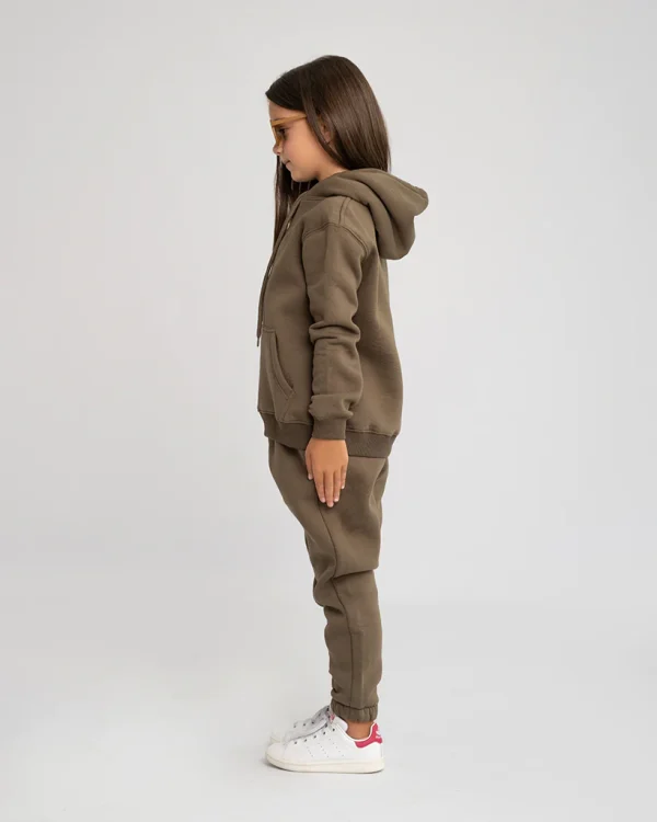Kids Tracksuit Set Army Green - Image 2