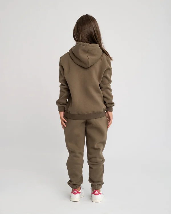 Kids Tracksuit Set Army Green - Image 3