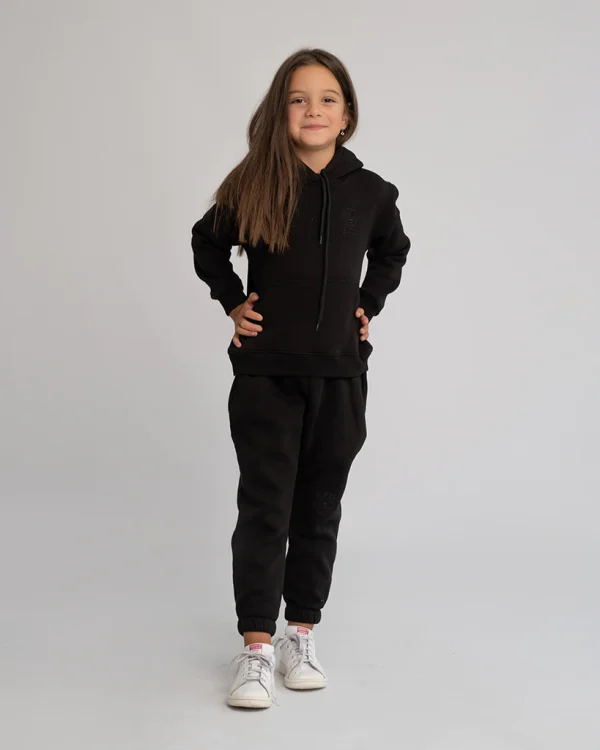 Kids Tracksuit Set Black - Image 4