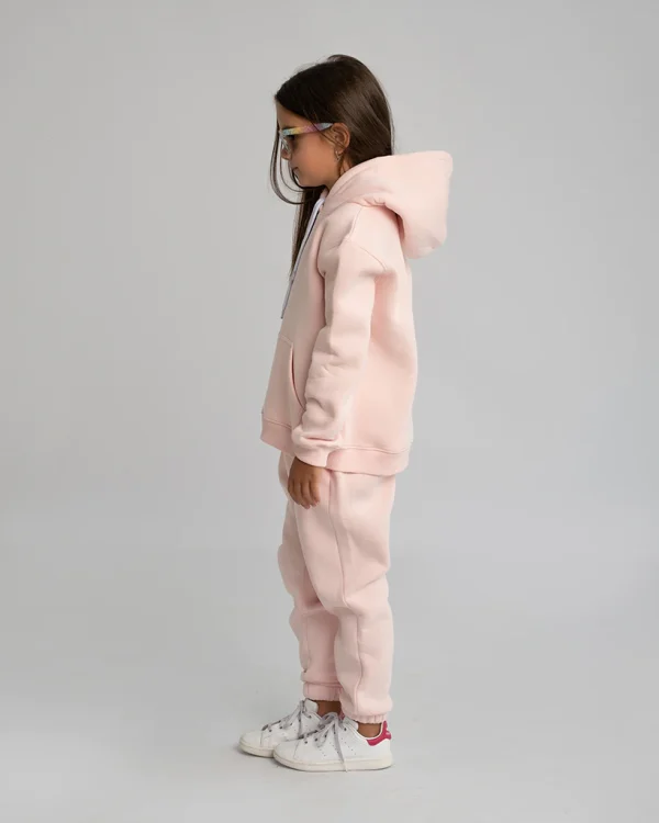 Kids Tracksuit Set Powder Pink - Image 4