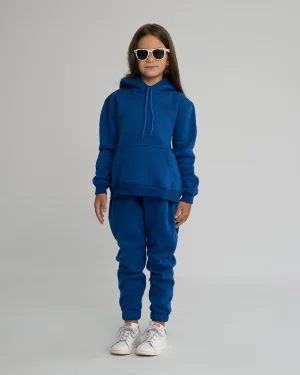 Kids Tracksuit Set Sax Blue