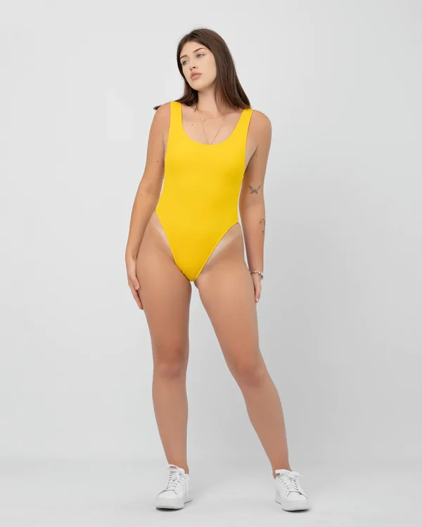 One - Piece Yellow Swimsuit - Image 4