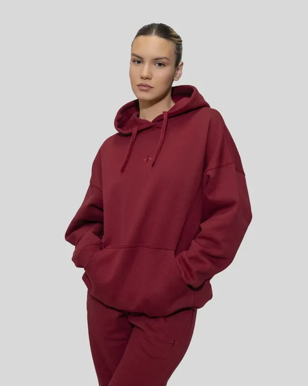 CORE HOODIE IN BORDO - Image 3