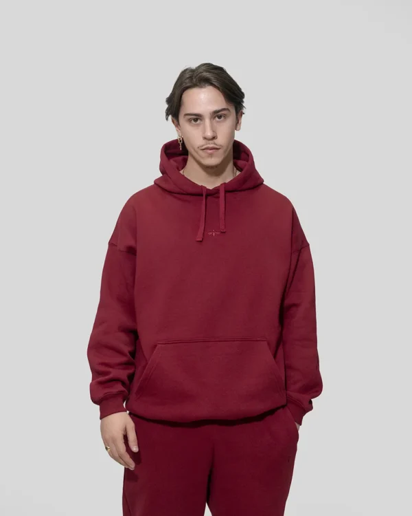 CORE HOODIE IN BORDO - Image 4