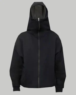 CORE ZIPPING HOODIE IN BLACK
