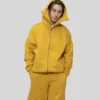 CORE ZIPPING HOODIE IN MUSTARD - Image 3