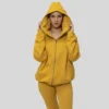 CORE ZIPPING HOODIE IN MUSTARD - Image 7