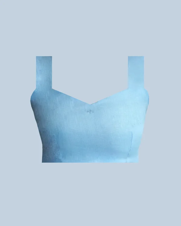 LINEN ROOTS CROP IN BABY BLUE