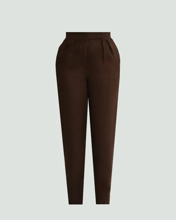 LINEN ROOTS PANTS IN BROWN