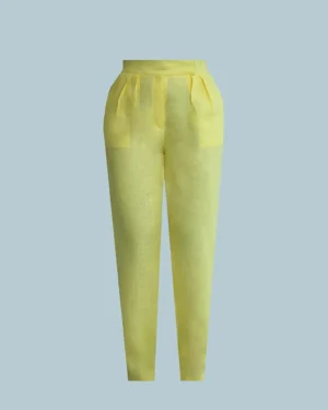 LINEN ROOTS PANTS IN YELLOW