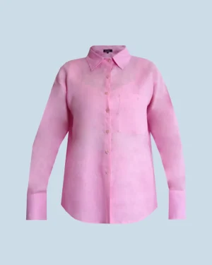 LINEN ROOTS SHIRT IN BABY PINK