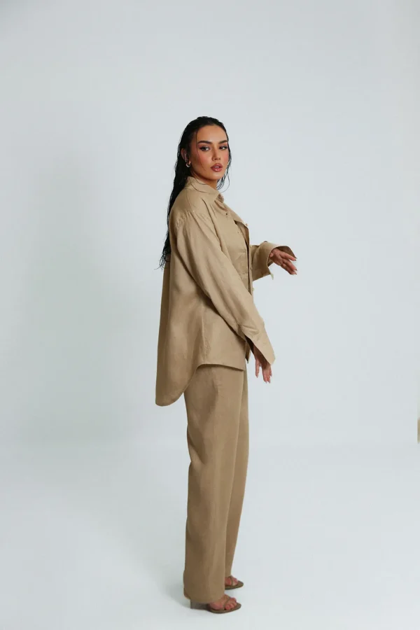 LINEN ROOTS SHIRT IN BEIGE - Image 2