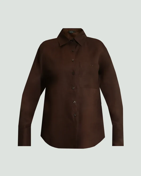 LINEN ROOTS SHIRT IN BROWN