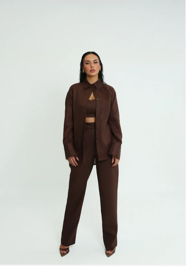LINEN ROOTS SHIRT IN BROWN - Image 2