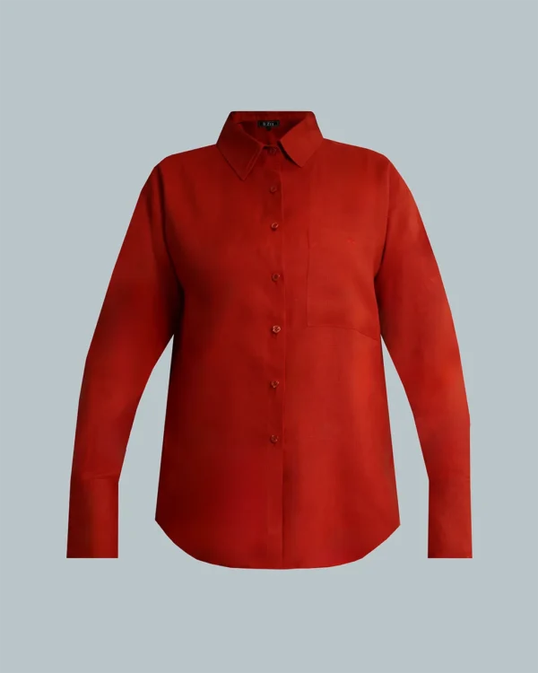 LINEN ROOTS SHIRT IN CINNAMON