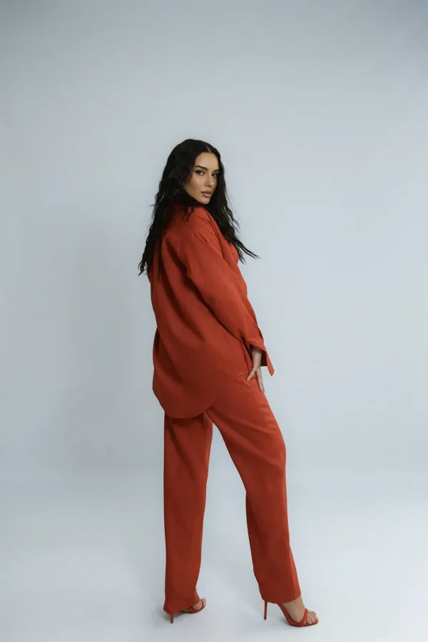 LINEN ROOTS SHIRT IN CINNAMON - Image 4