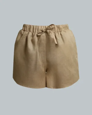 LINEN ROOTS SHORTS IN BEIGE