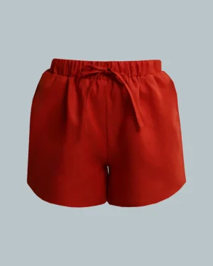 LINEN ROOTS SHORTS IN CINNAMON