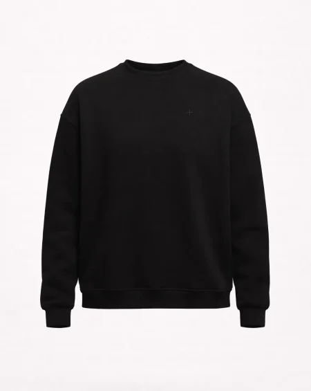 CORE SWEATSHIRT IN DEEP BLACK