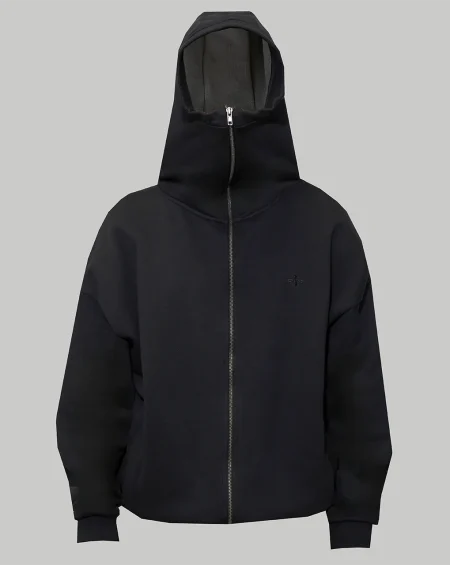 CORE ZIPPING HOODIE IN BLACK CORE ZIPPING HOODIE IN BLACK