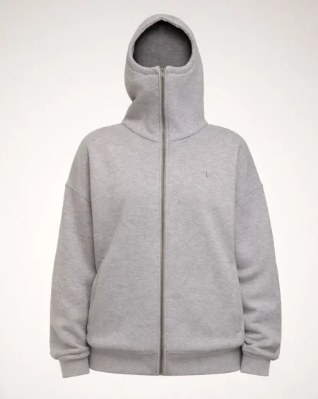 CORE ZIPPING HOODIE IN LIGHT GREY