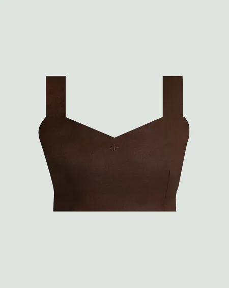 LINEN ROOTS CROP IN BROWN LINEN ROOTS CROP IN BROWN